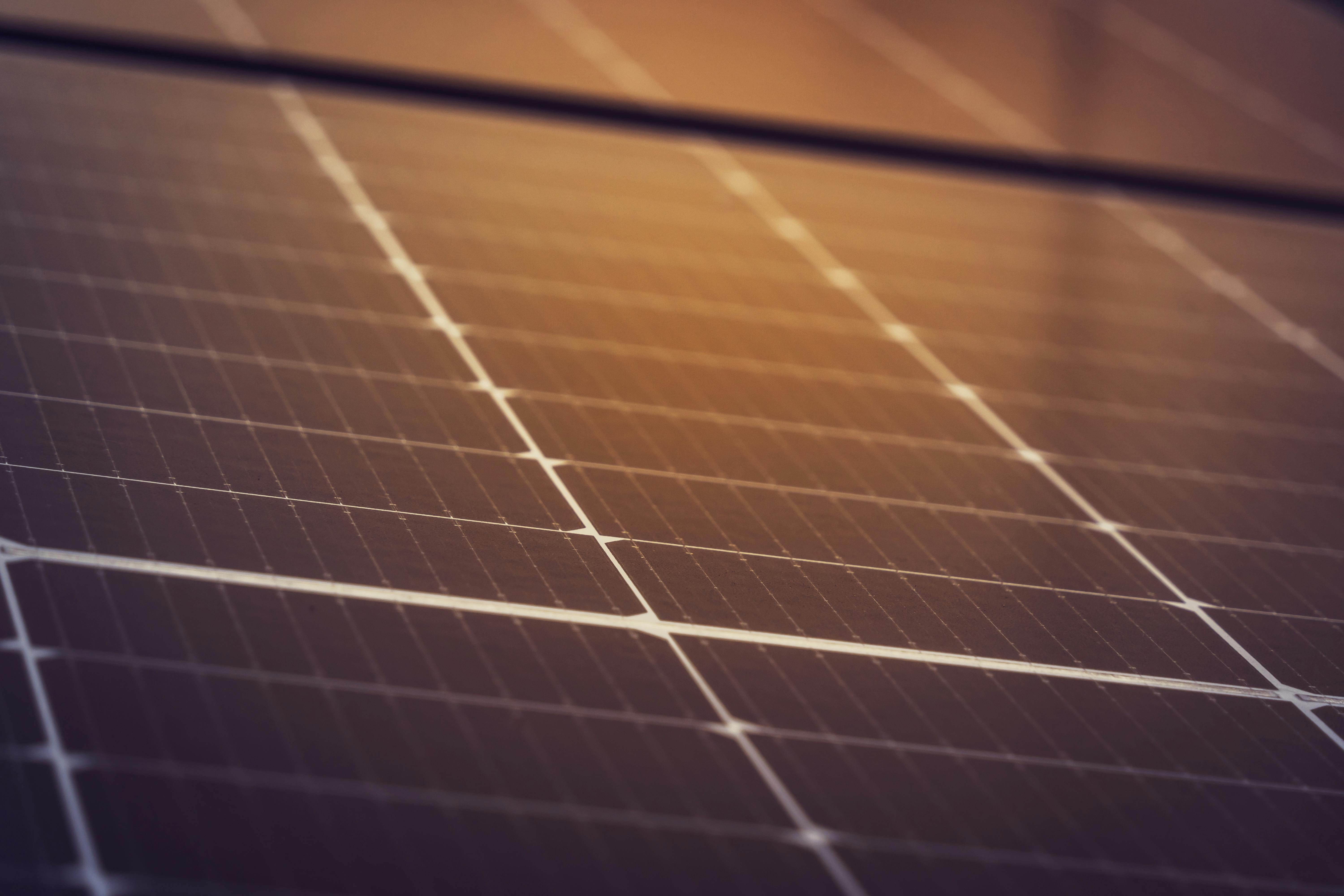Solar panels installed on a rooftop generating clean energy
